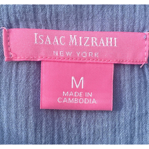 Isaac Mizrahi Daisy Swim Cover-Up in Grapemist Blue - Picture 3 of 16